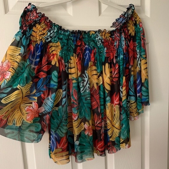 Zara trafaluc womens sheer top M - Picture 4 of 5